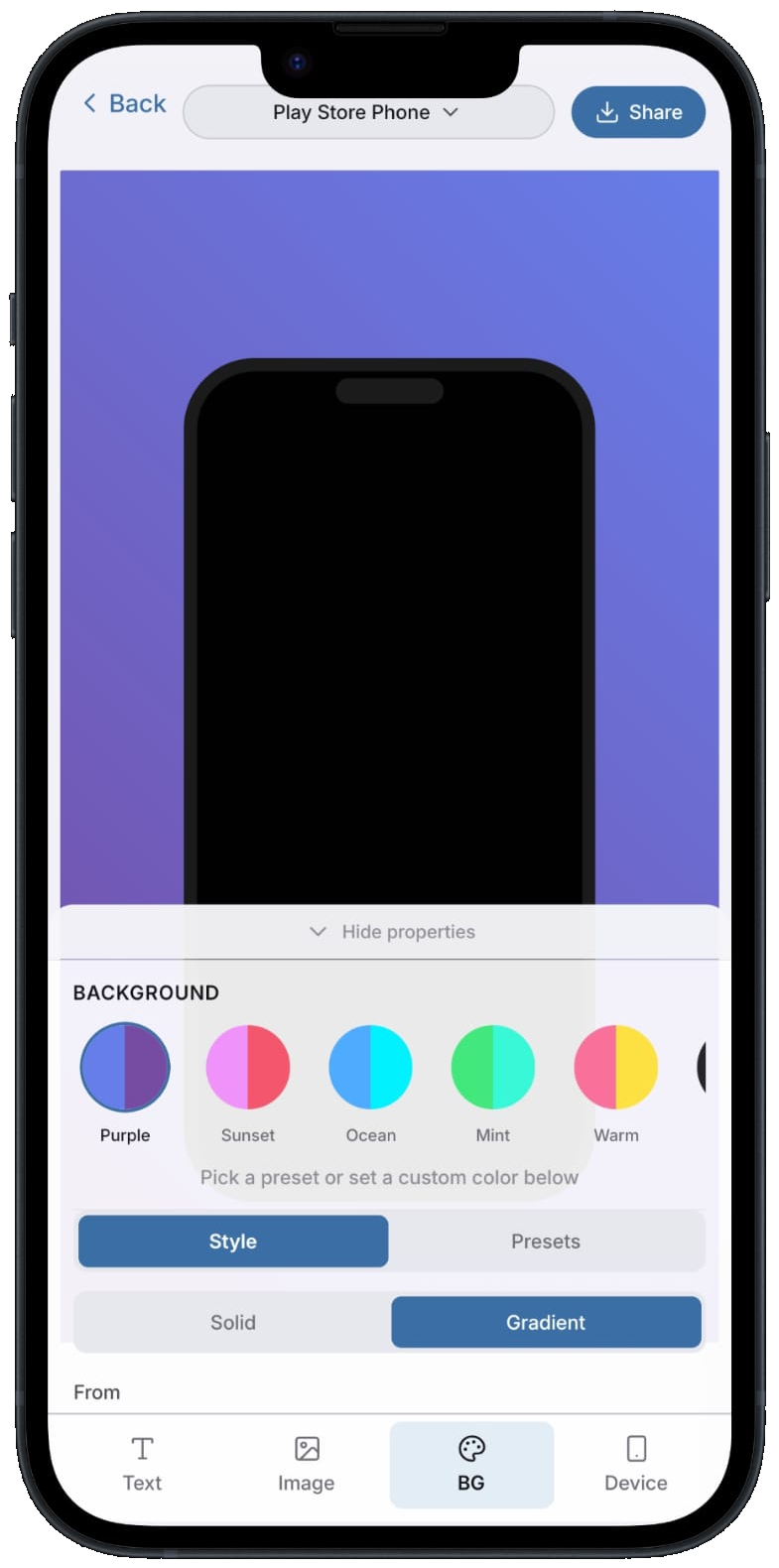 MockPixel Play Store screenshot editor